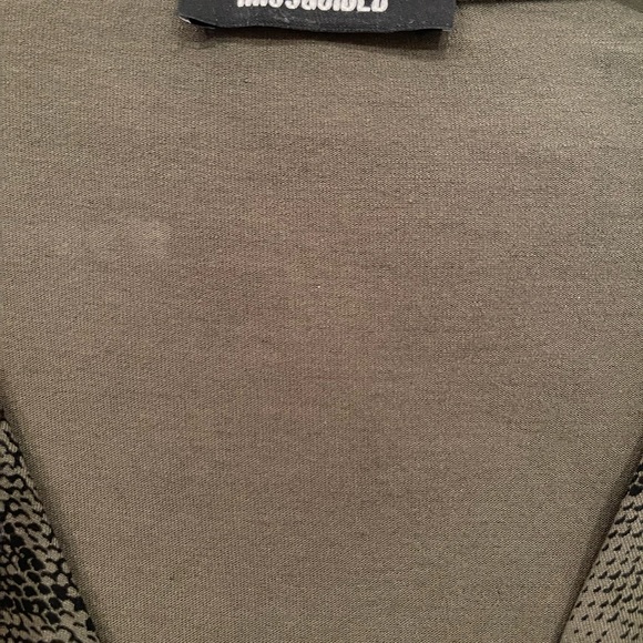 Missguided green snakeskin wrap dress size 14 - Picture 2 of 2